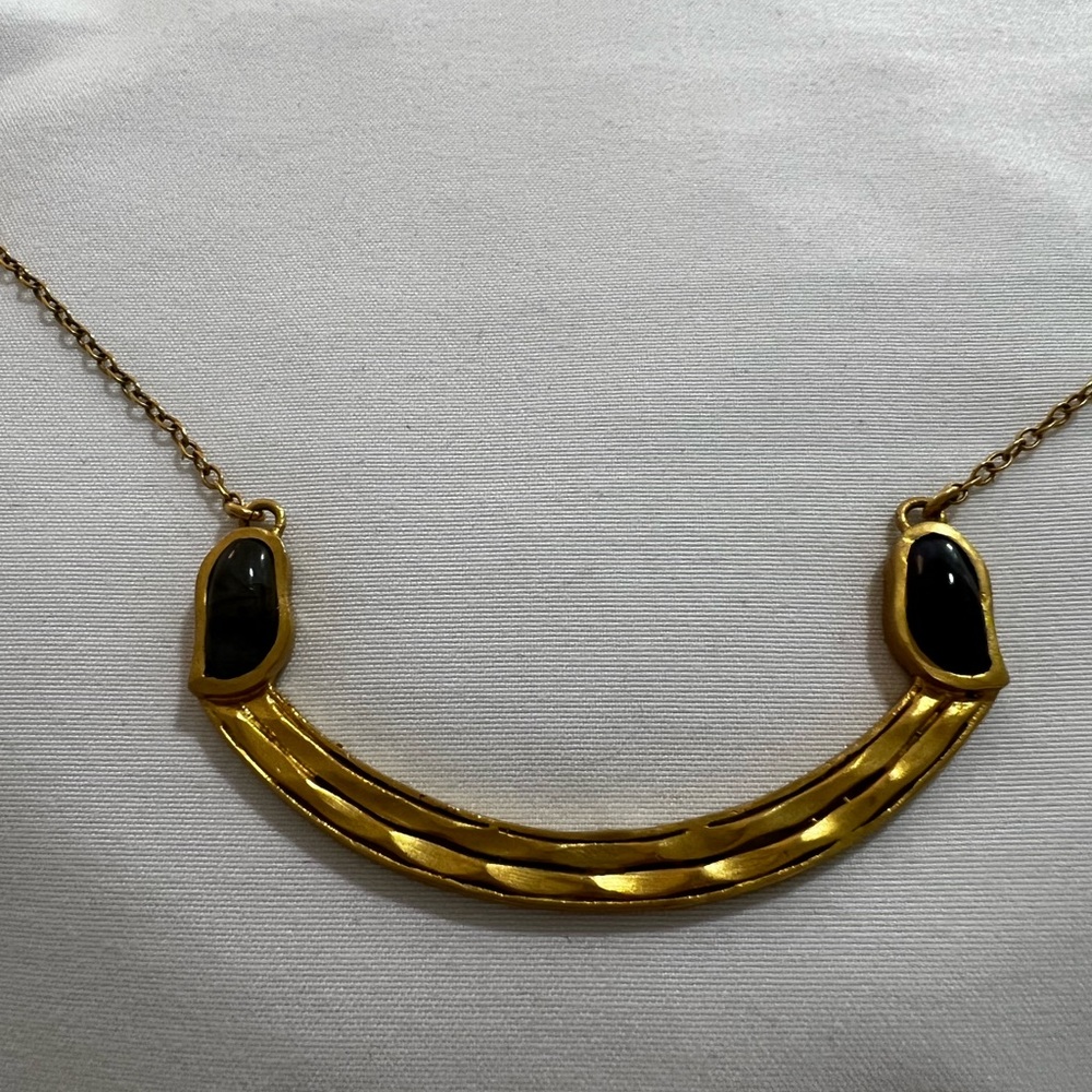 Christina Greene Gold and Labradorite Necklace